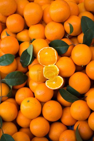Photo for Load of the fresh fruit of oranges - Royalty Free Image