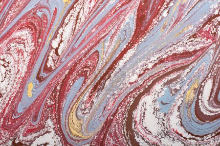 Photo for Creative ebru art background with abstract paint.  Marbling texture patterns - Royalty Free Image