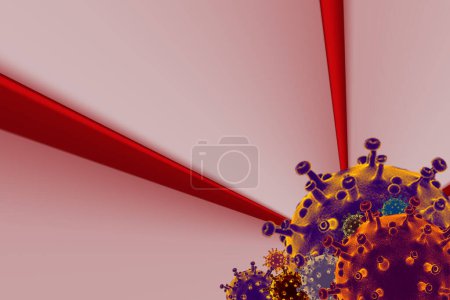Foto de Enfermedad por Coronavirus COVID-19 antecedentes de brote. Detener la propagación del brote pandémico mundial del virus Corona - Imagen libre de derechos