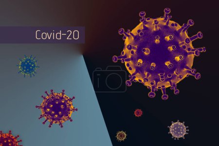 Téléchargez les photos : Épidémie de coronavirus qui affecte la santé. Virus mutant. concept de mutation - en image libre de droit