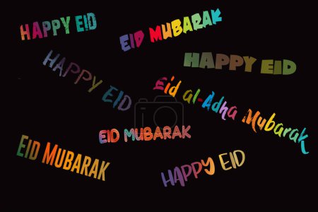 festival del sacrificio Feliz Eid al-Adha. Tarjeta de felicitación Eid Mubarak.