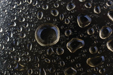 Photo for Background covered with water drops in  close-up view - Royalty Free Image
