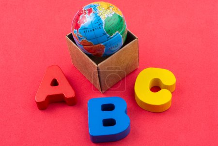 Photo for Colorful ABC Letters of Alphabet made of wood - Royalty Free Image