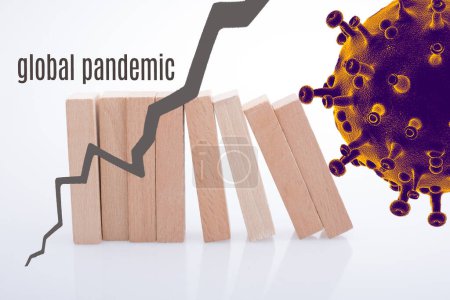 Téléchargez les photos : COVID-19 Affiche mondiale d'alerte au risque pandémique d'infection par le coronavirus - en image libre de droit
