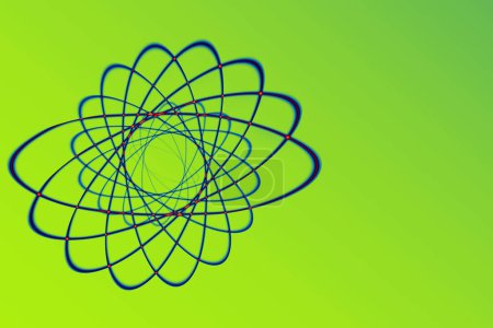 Téléchargez les photos : Icône atome. Signe scientifique. Un symbole atomique. Electrons et protons nucléaires - en image libre de droit