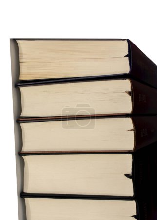 Téléchargez les photos : Book choice for reading. Pile of books isolated on white background - en image libre de droit