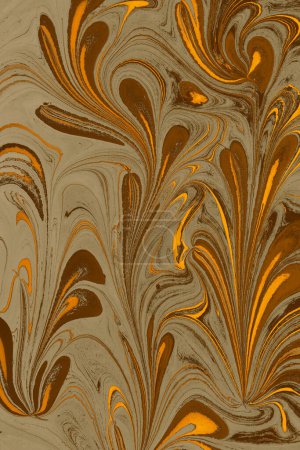 Photo for .Traditional art of Ebru marbling. Abstract marbling floral pattern for fabric - Royalty Free Image