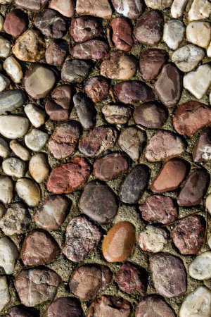 Photo for Wall made of the same type and same color of stones - Royalty Free Image