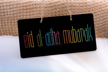 festival of sacrifice Happy Eid al-Adha. Eid Mubarak greeting Card.