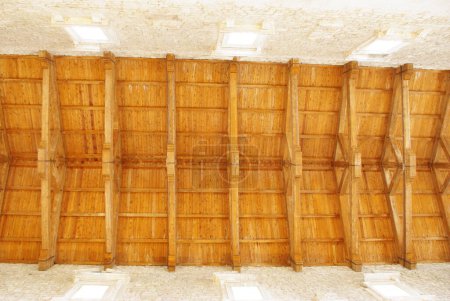 Photo for Serramonacesca - Abruzzo - Abbey of San Liberatore in Maiella - Detail of the wooden vault - Royalty Free Image