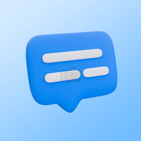 Photo for 3d minimal communication icon. online social media chatting. online message sending. chat icon with clipping path. 3d illustration. - Royalty Free Image