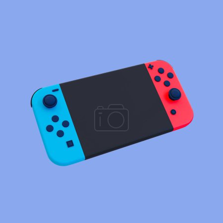 Photo for 3d minimal portable game controller. video game entertainment. 3d illustration. clipping path included. - Royalty Free Image