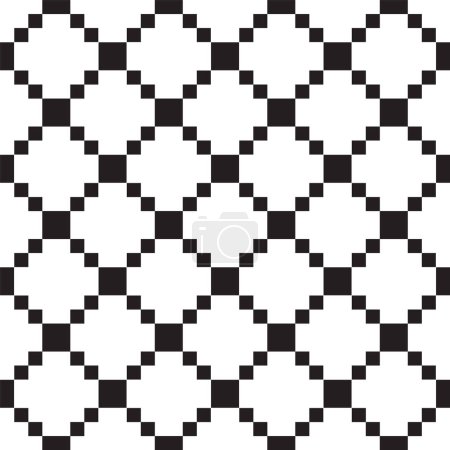 Téléchargez les photos : Square seamless pattern. Geometric ethnic pattern design. black-white fabric pattern design. vector illustration. - en image libre de droit