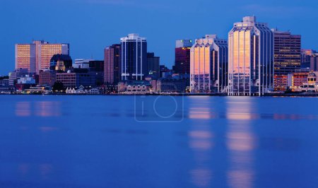 Photo for Halifax, Canada - July 24, 2011: Downtown Halifax skyline at daybreak. Halifax is the capital of the province of Nova Scotia, Canada. - Royalty Free Image