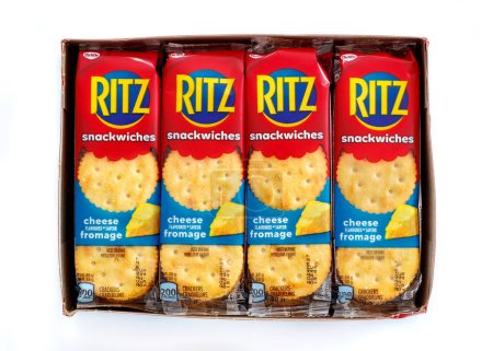 Photo for Pleasant Valley, Canada - January 03, 2024: Ritz snackwiches crackers. Ritz is a brand of snack crackers introduced by Nabisco in 1934. The brand is currently owned by Mondelz International. - Royalty Free Image