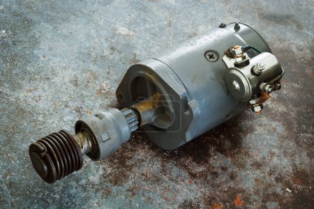 Photo for Rebuilt farm tractor starter and solenoid - Royalty Free Image