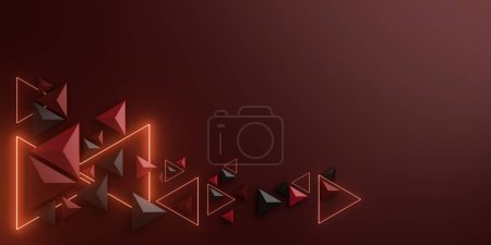 Photo for Technology hitech 3d background. 3d illustration. futuristic backdrop design. abstract object element. future wallpaper symbol. copy space. digital graphic. communication network glowing. simple light - Royalty Free Image