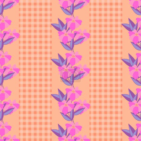 Seamless decorative elegant pattern with bright flowers. Print for textile, wallpaper, covers, surface. Retro stylization. For fashion fabric.
