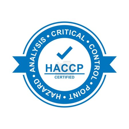 Lebensmittelsicherheitssystem HACCP Logo Symbol Abzeichen