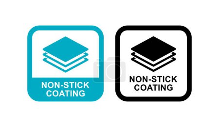 Non stick coating badge logo icon. Suitable for sticker or product label