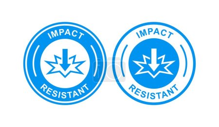 Impact resistant logo badge vector icon