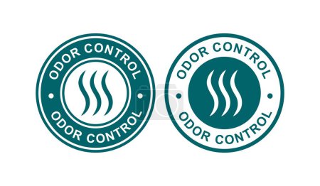 Téléchargez les illustrations : Badge d'icône vectorielle de logo de contrôle d'odeur - en licence libre de droit