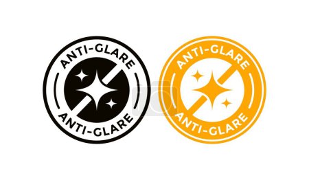 Illustration for Anti glare logo vector design icon. Suitable for information and product label - Royalty Free Image