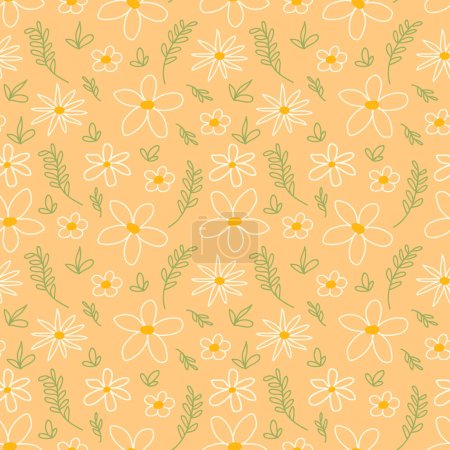 Foto de Ilustración de vector de patrón floral sin costuras - Imagen libre de derechos
