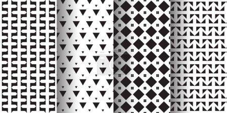 Foto de Fondo abstracto, patrón, cuadrados, círculos en blanco y negro, formas geométricas. - Imagen libre de derechos