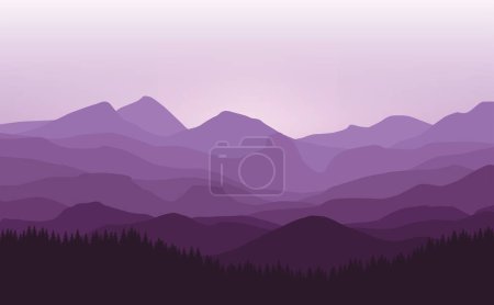 Foto de Hermoso paisaje con montañas por la noche - Imagen libre de derechos