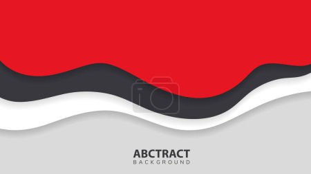 Foto de Fondo abstracto con onda de líneas rojas y blancas. ilustración vectorial. - Imagen libre de derechos