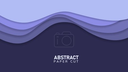 Foto de Abstract background with paper cut waves. vector illustration - Imagen libre de derechos