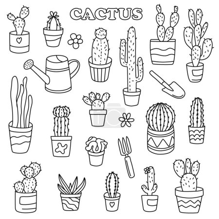 Foto de Vector cactus doodle ilustración - Imagen libre de derechos