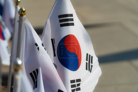 Foto de República de Corea bandera nacional - Imagen libre de derechos