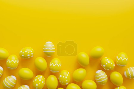 Foto de Pascua día Pascua huevo color sólido fondo, 3d renderizado - Imagen libre de derechos