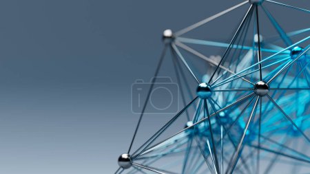 Photo for Abstract digital connected line concept background, 3d rendering - Royalty Free Image