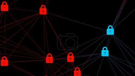 Téléchargez les photos : Cryptographie de communication quantique et concept de sécurité Internet exprimés comme un cadenas, rendu 3d - en image libre de droit