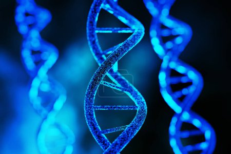 Téléchargez les photos : Contexte de la structure de l'ADN du concept de recherche médicale, rendu 3D - en image libre de droit