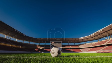 Photo for Background of Football(soccer) stadium for Football(soccer) game concept, 3d rendering - Royalty Free Image