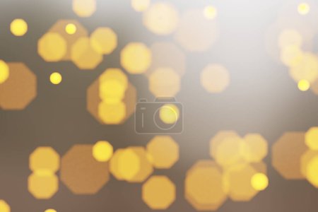 Photo for Blurred bokeh images of golden lights against a gray background, 3d rendering - Royalty Free Image