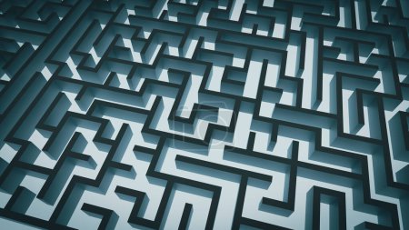 Photo for Confusing maze concept background, 3d rendering - Royalty Free Image