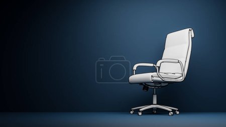 Foto de Copiar el espacio de fondo con sillas para anunciar el reclutamiento de empleados, representación 3d - Imagen libre de derechos