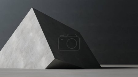 Photo for Abstract backgrounds of Minimal arrangement and lighting of concrete structures, 3d rendering - Royalty Free Image