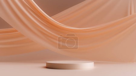 Photo for Abstract Podium concept background with soft cloth,3d rendering - Royalty Free Image