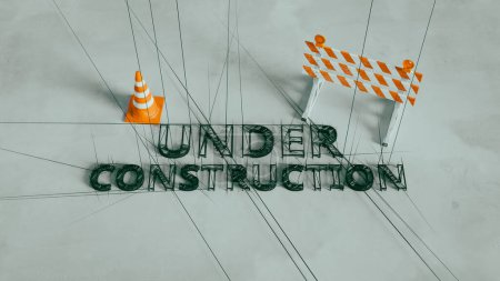 Foto de Sitio web "en construcción" concepto fondo image.3d rendering - Imagen libre de derechos