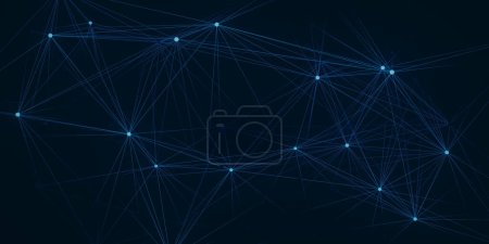 Photo for Background with connected dots and lines in a futuristic atmosphere. 3d rendering - Royalty Free Image