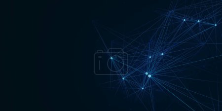 Photo for Background with connected dots and lines in a futuristic atmosphere. 3d rendering - Royalty Free Image