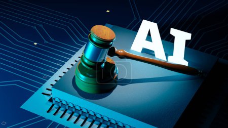 Artificial Intelligence Act Regulation concepts. 3d rendering