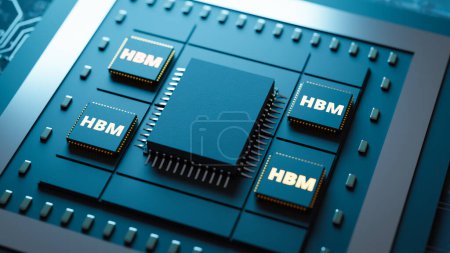 Photo for High bandwidth Memory called HBM concepts backgrounds. 3d rendering - Royalty Free Image