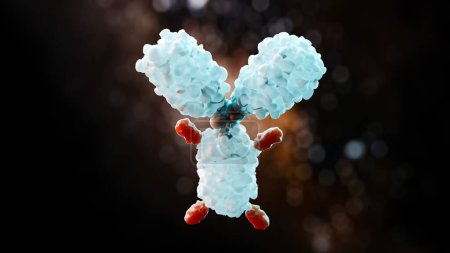 Photo for Concept image of an anticancer drug called ADC. 3d rendering - Royalty Free Image